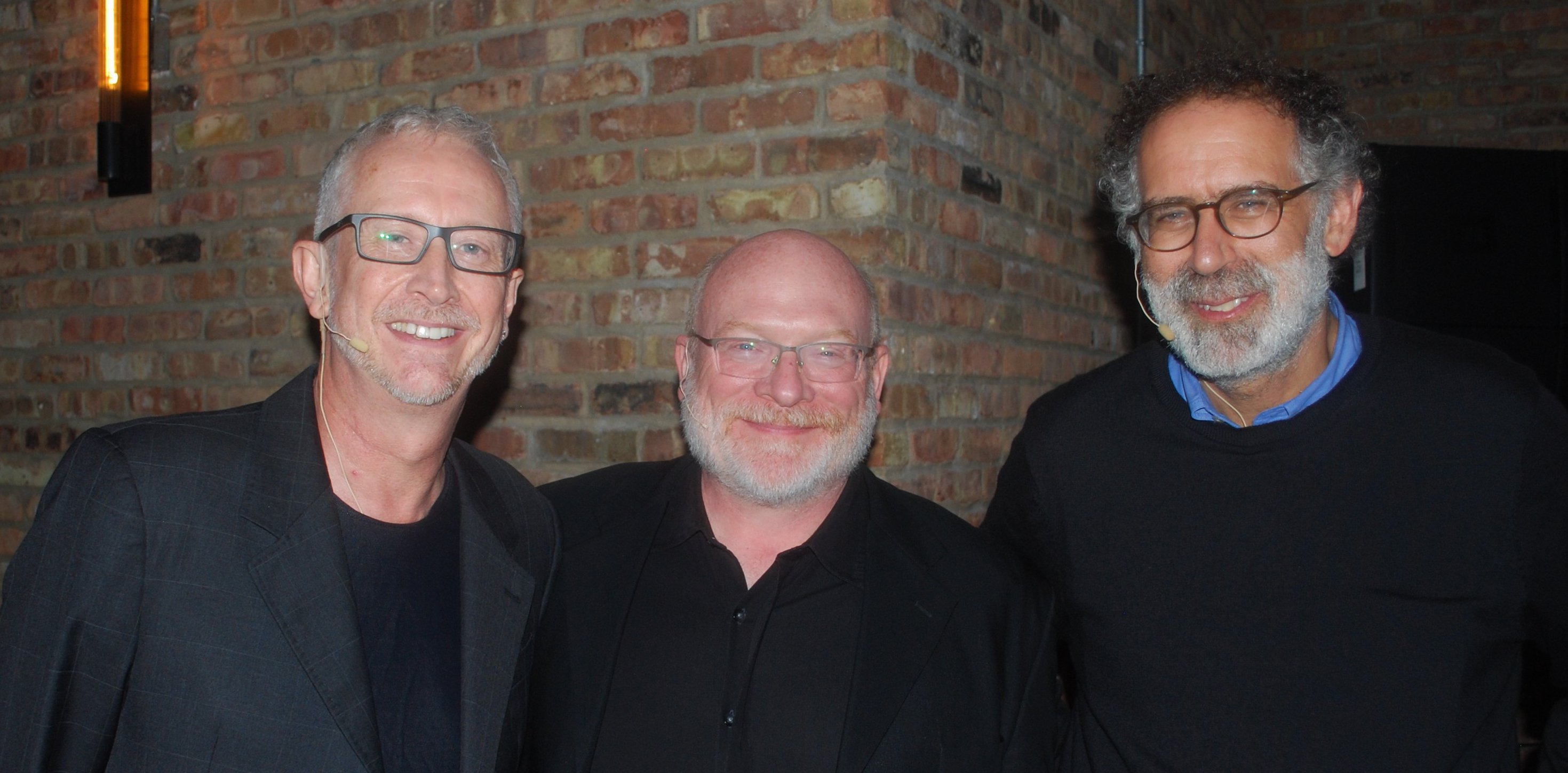 Graham Brown-Martin (left), Dr William Rankin (centre) and Mitchel Resnick (right) at the pi-top fringe event